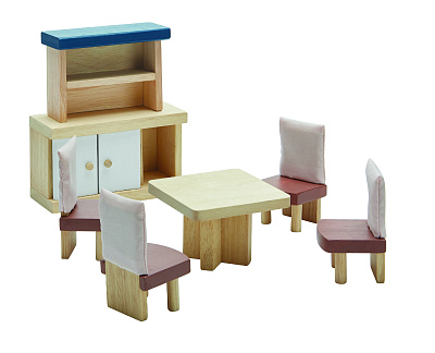 картинка Игровой набор Plan Toys «Набор мебели для столовой», серия DOLLHOUSE от магазина konik.ru