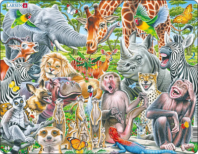 картинка Пазл Larsen «Счастливые животные Африки», 43 эл. от магазина konik.ru