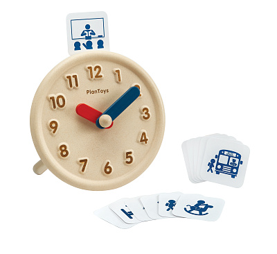 картинка Деревянные часы Plan Toys «Мой день» от магазина konik.ru