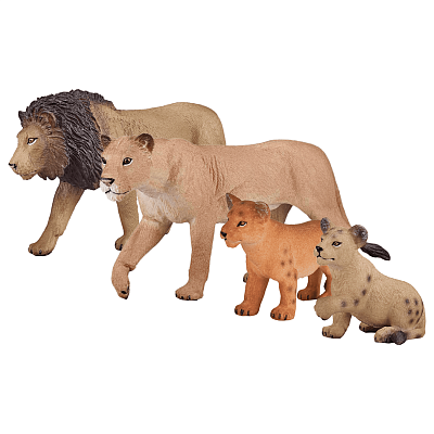 картинка Набор фигурок KONIK «Лев,львица и 2 львёнка» от магазина konik.ru