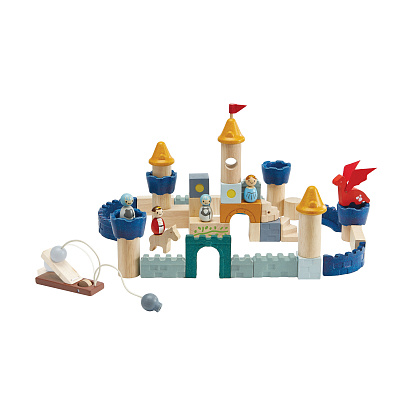 картинка Деревянный конструктор Plan Toys «Сказочный замок» от магазина konik.ru