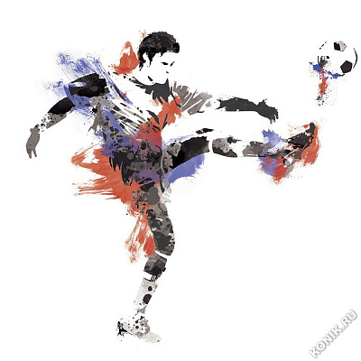 картинка Наклейки для декора ROOMMATES «Футболист» от магазина konik.ru