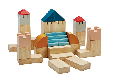 картинка Деревянный конструктор Plan Toys «Дворец» от магазина konik.ru