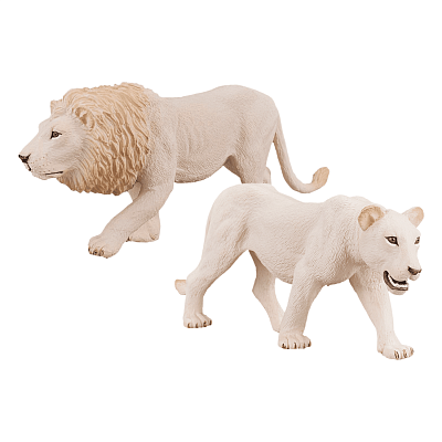 картинка Набор фигурок KONIK «Белые лев и львица» от магазина konik.ru