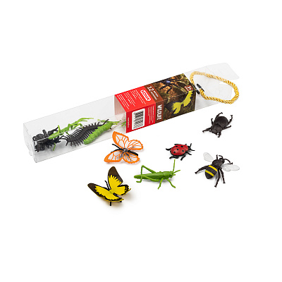 картинка Набор мини-фигурок KONIK Wildlife (туба, 12 шт) - насекомые, пауки от магазина konik.ru